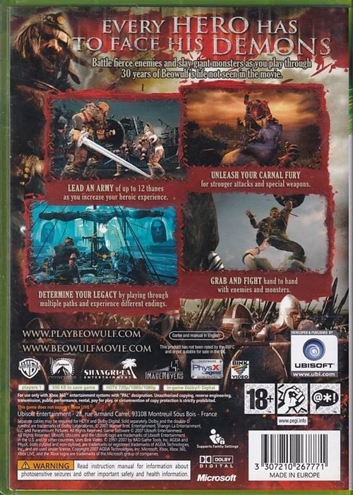 Beowulf The Game - XBOX 360 (B Grade) (Genbrug)